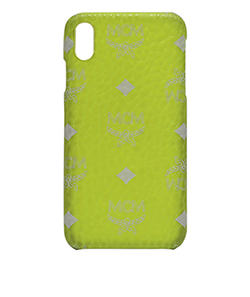 MCM Iphone XS Max Case, Canvas/Plastic, Neon Yellow, 10191903, DB, B, 1*